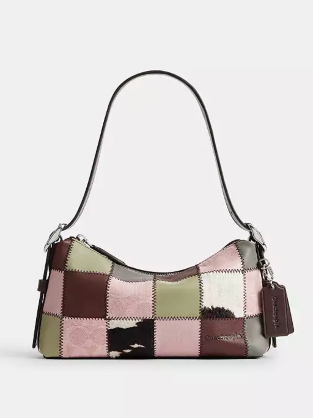 NWT 2026 Coachtopia Alter/Ego Small Slouchy Shoulder Bag Patchwork Pink/Olive